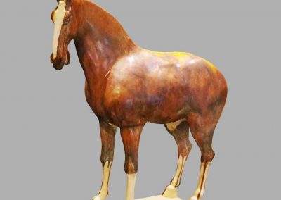 唐三彩褐釉馬