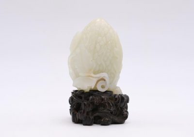 A fine and rare white jade carving of a ‘Laiputao’